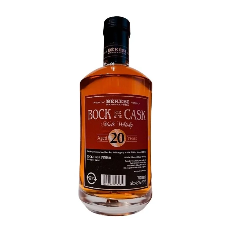 Békési Bock Red Wine Cask Malt Whisky 20 éves - palinkashop.hu