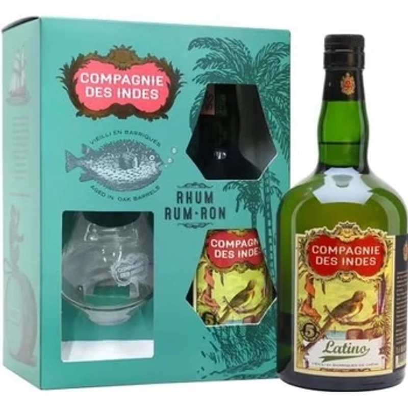 Compagnie des Indes Latino Rum 5Y DD + 2 pohár | palinkashop.hu