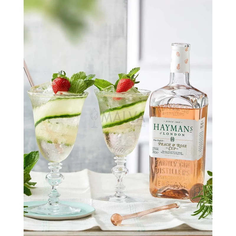 Hayman's Peach & Rose Cup Gin koktélok